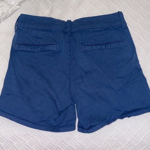 MID RISE BLUE SHORTS - Picture 2 of 2